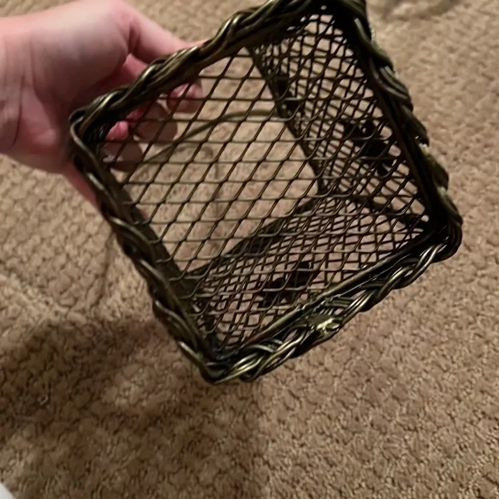 Home Accents Metal Wine Basket